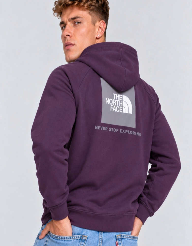 The North Face Mens Raglan Box Graphic NSE Pullover Hoodie in Purple