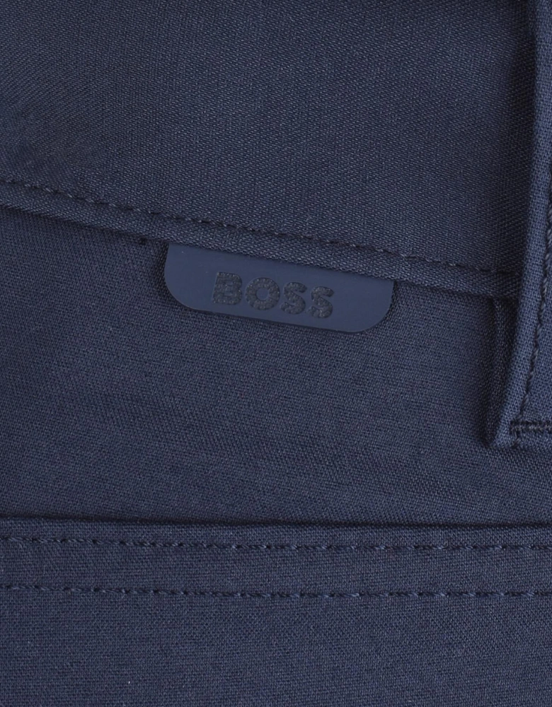 P-Delaware5 Slim Fit 5-Pocket Navy Poly Trousers