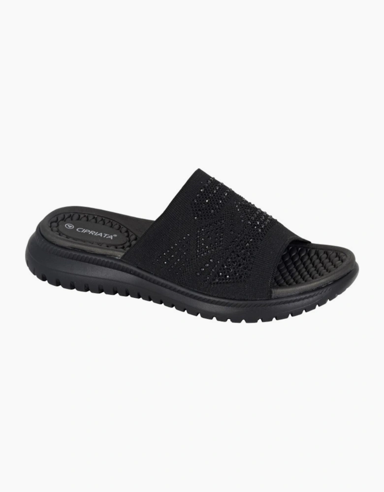 Cipriata Womens Eliana Diamante Slides