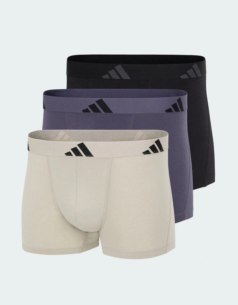 Adidas Mens Active Flex Cotton Trunk 3 Pack