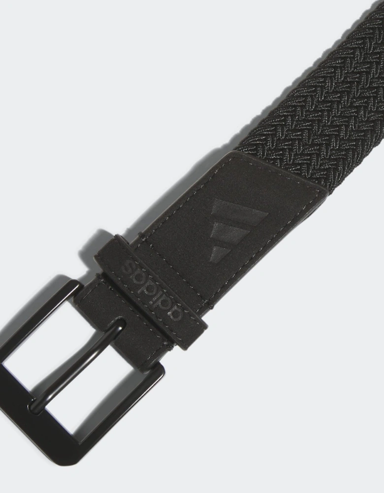 Adidas Golf Braided Stretch Straight Belt Black