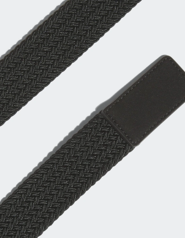 Adidas Golf Braided Stretch Straight Belt Black