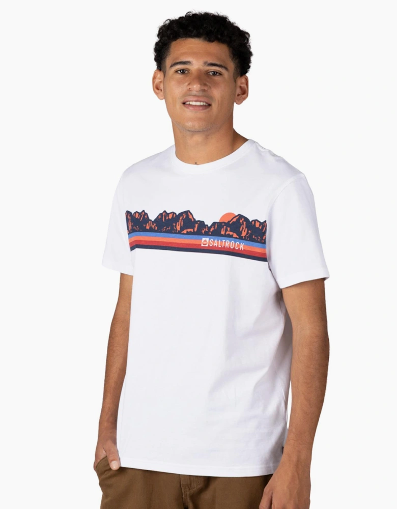 Saltrock Mens Mountain Retro Stripe Short Sleeve T-Shirt