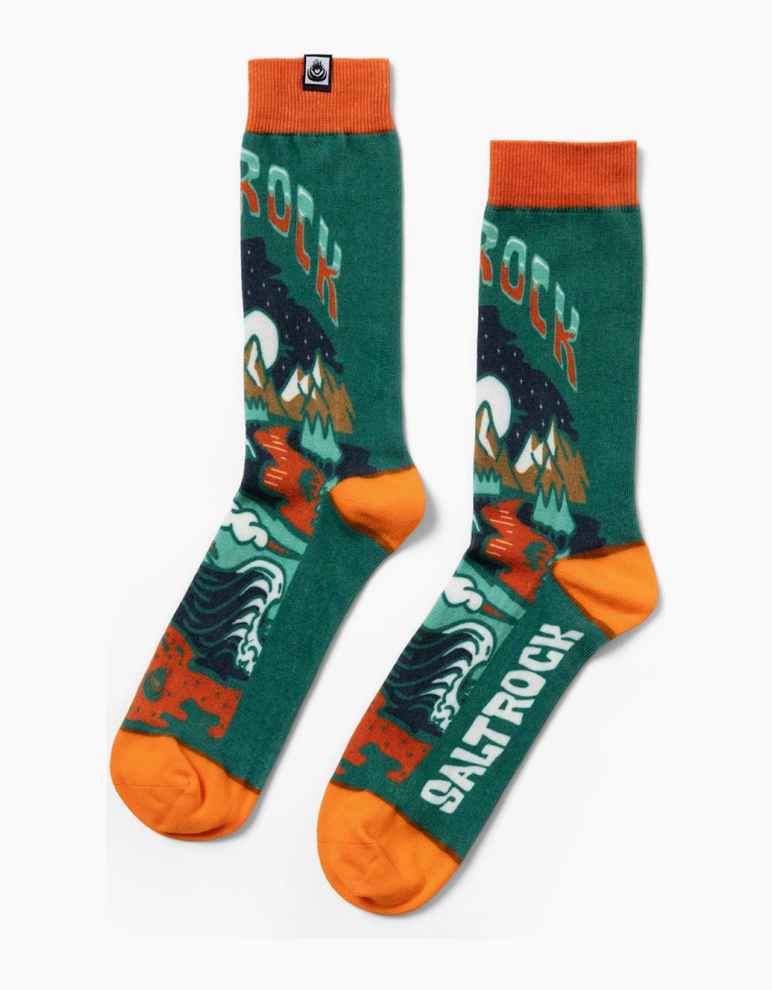 Saltrock Mens Base Camp Crew Socks - Dark Green - 7-11