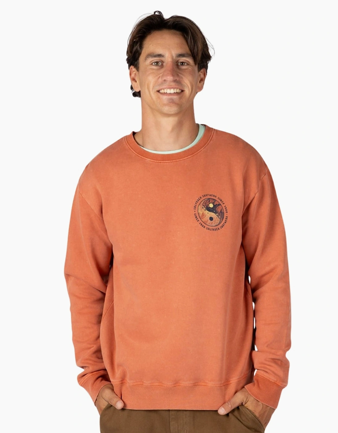 Saltrock Mens Yin Yang Wave Sweatshirt
