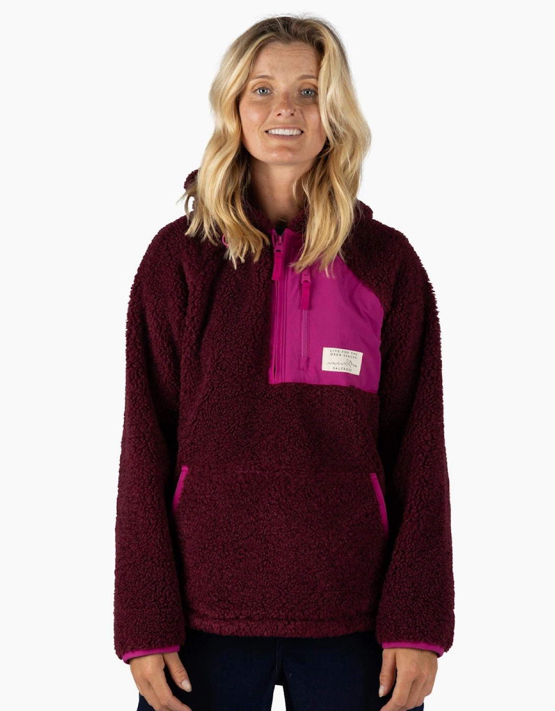 Saltrock Womens Holly Hooded Half Zip Fleece