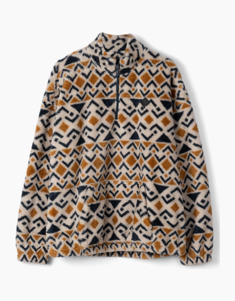 Saltrock Mens Noah Aztec Oversized Half Zip Fleece