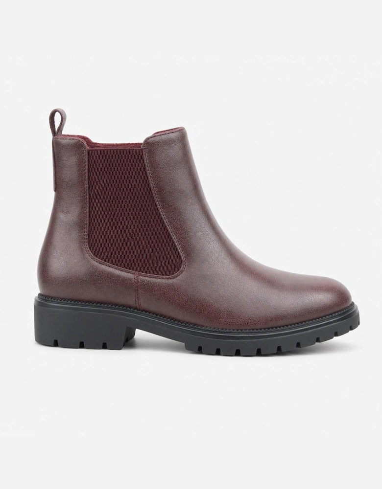 Heavenly Feet BALLY Womens Ankle Boots Burgundy