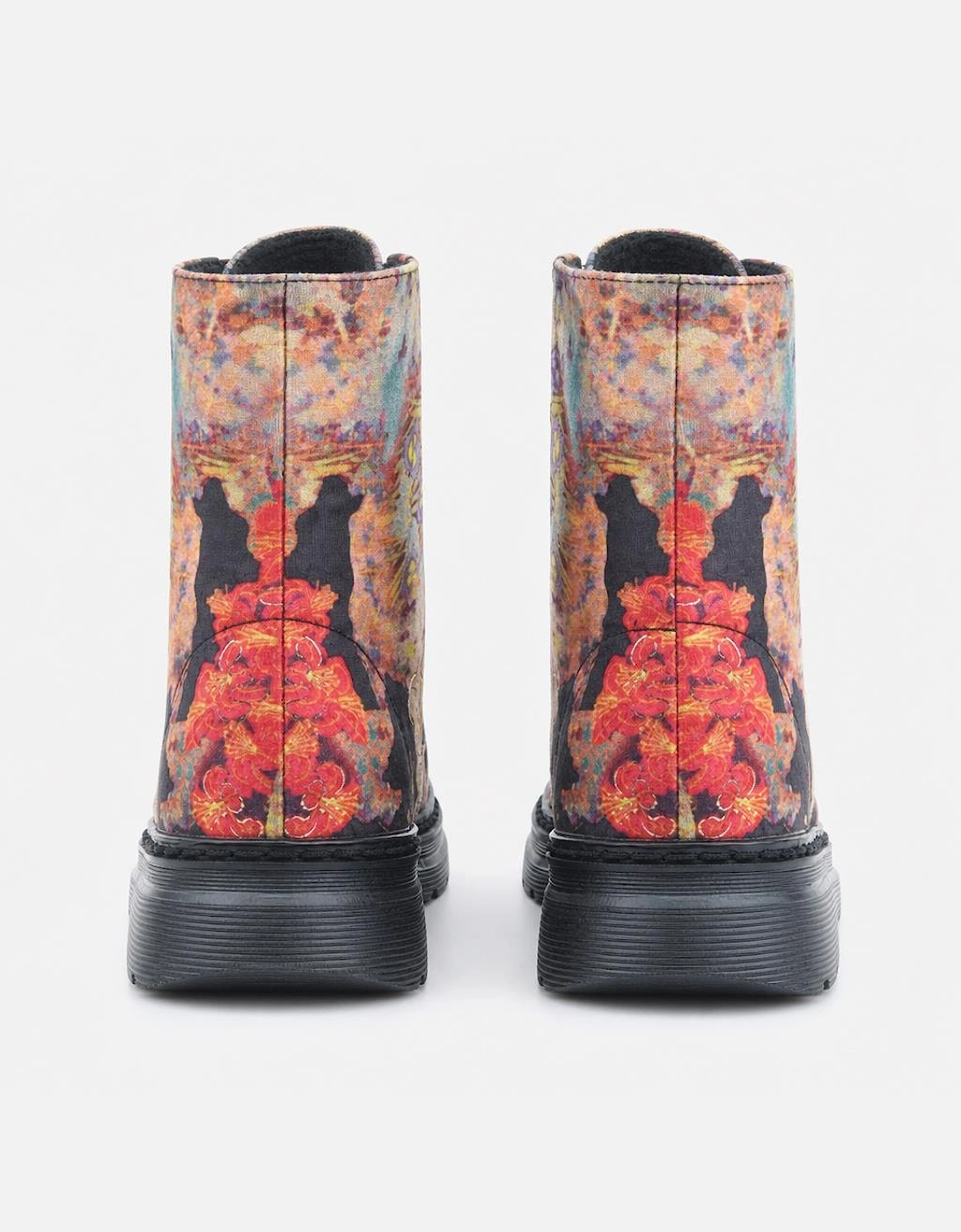 Heavenly Feet LOTTE Womens Ankle Boots Black Velour Multi