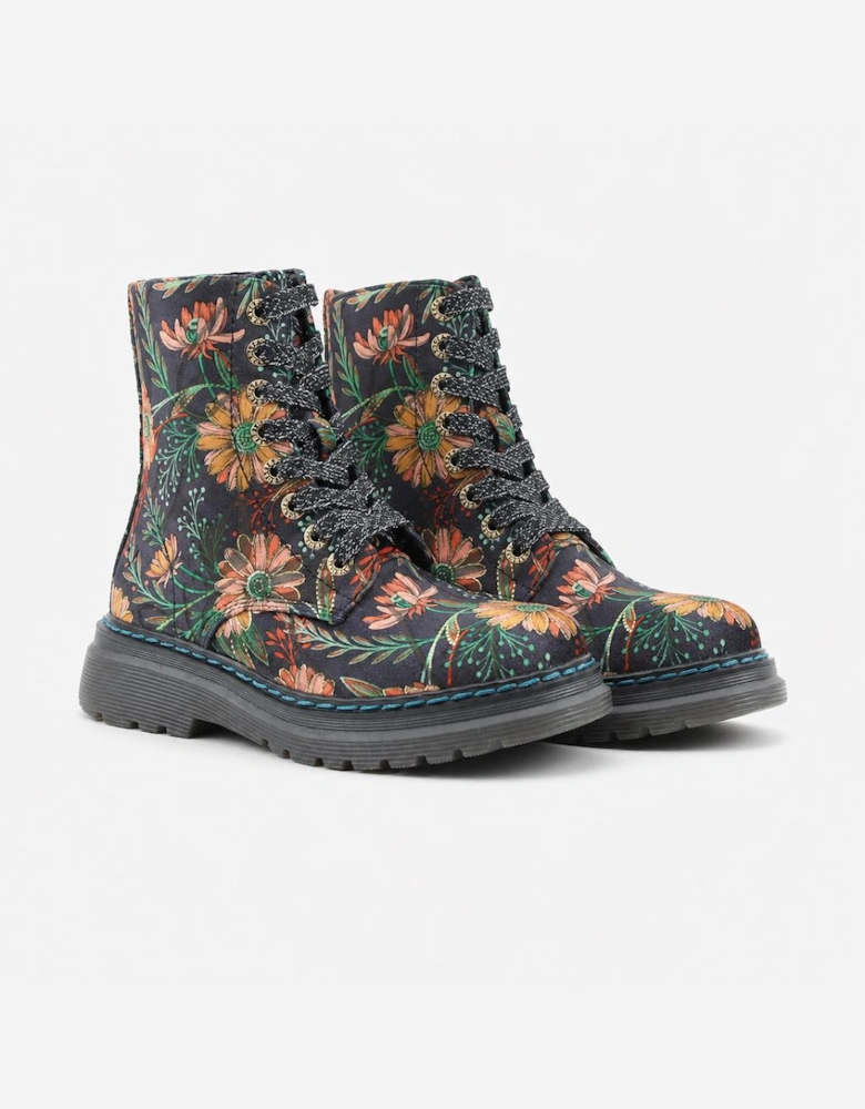 Heavenly Feet LOTTE Womens Ankle Boots Black Daisy