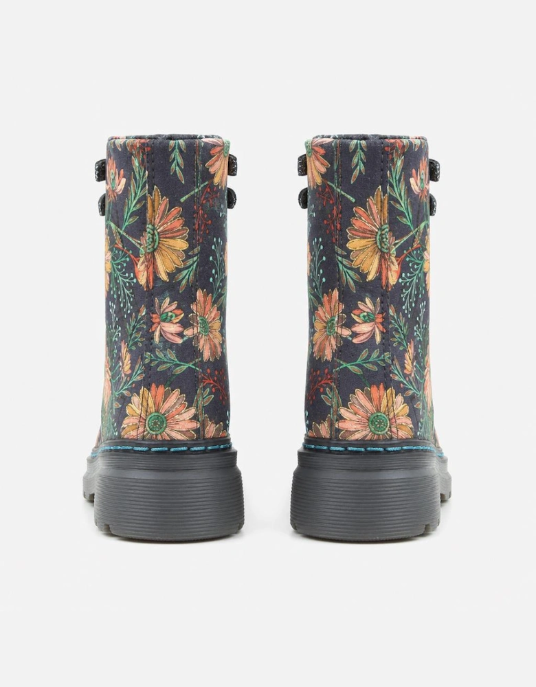 Heavenly Feet LOTTE Womens Ankle Boots Black Daisy