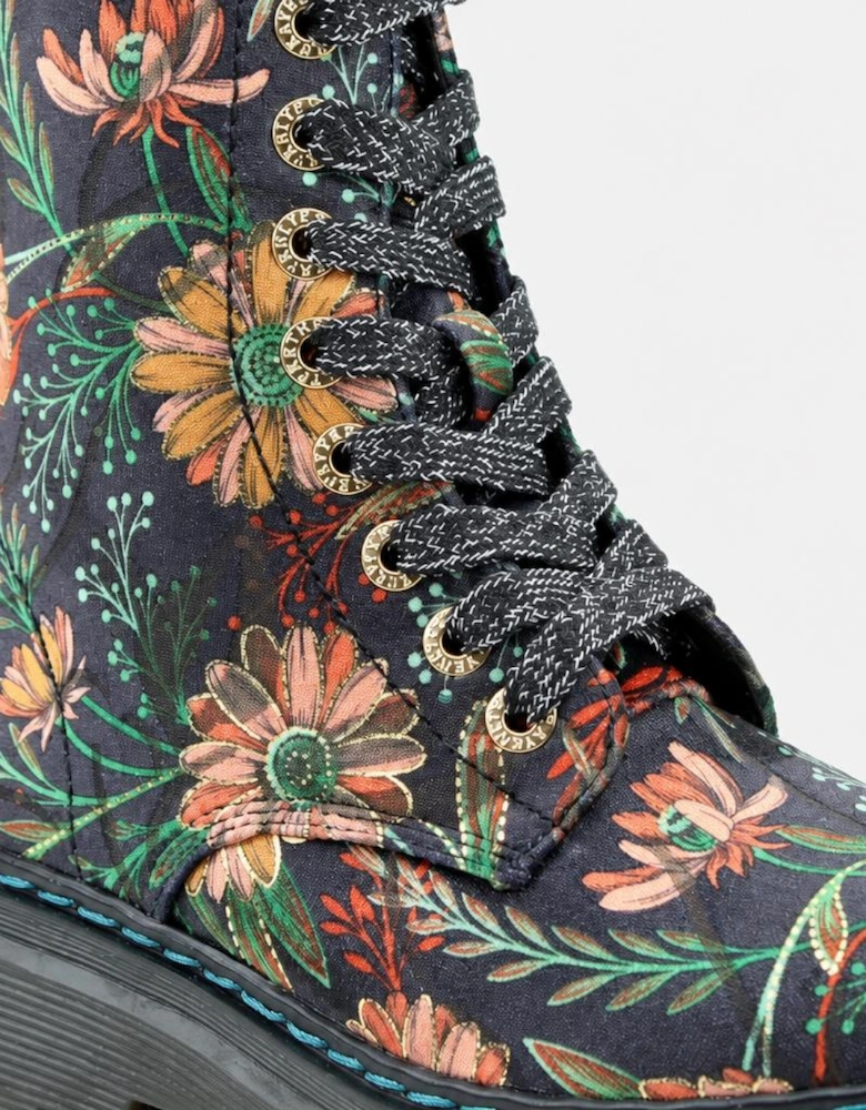 Heavenly Feet LOTTE Womens Ankle Boots Black Daisy