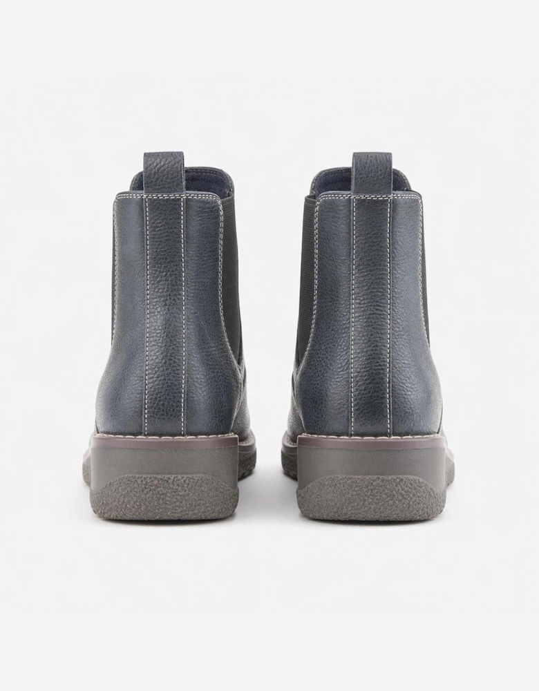 Heavenly Feet MOIRA Womens Ankle Boots Navy