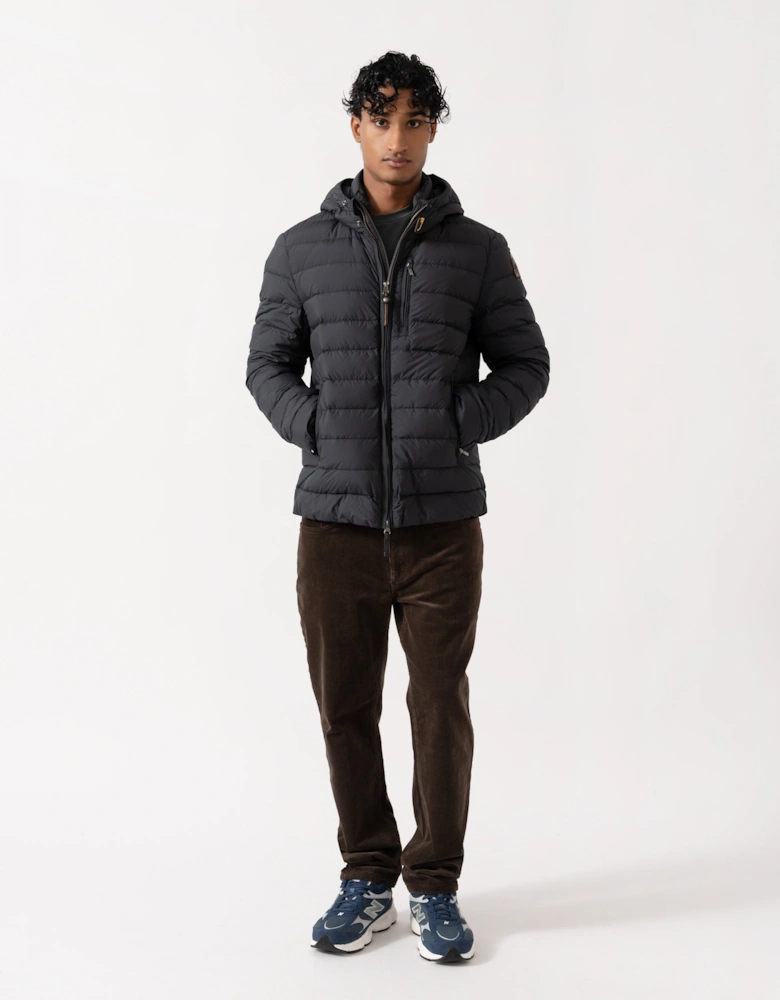Parajumpers Last Minute Mens Down Jacket with Hood - Black 541