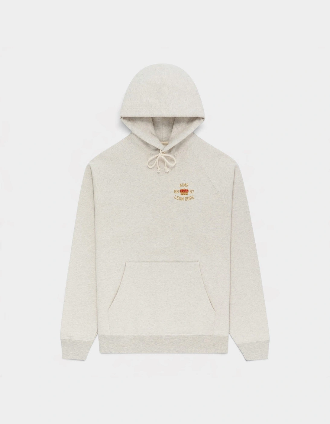 Crest Hoodie Oatmeal Melange Grey