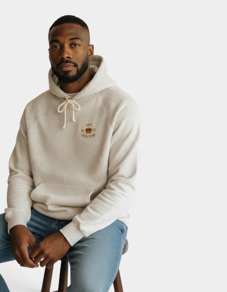 Crest Hoodie Oatmeal Melange Grey