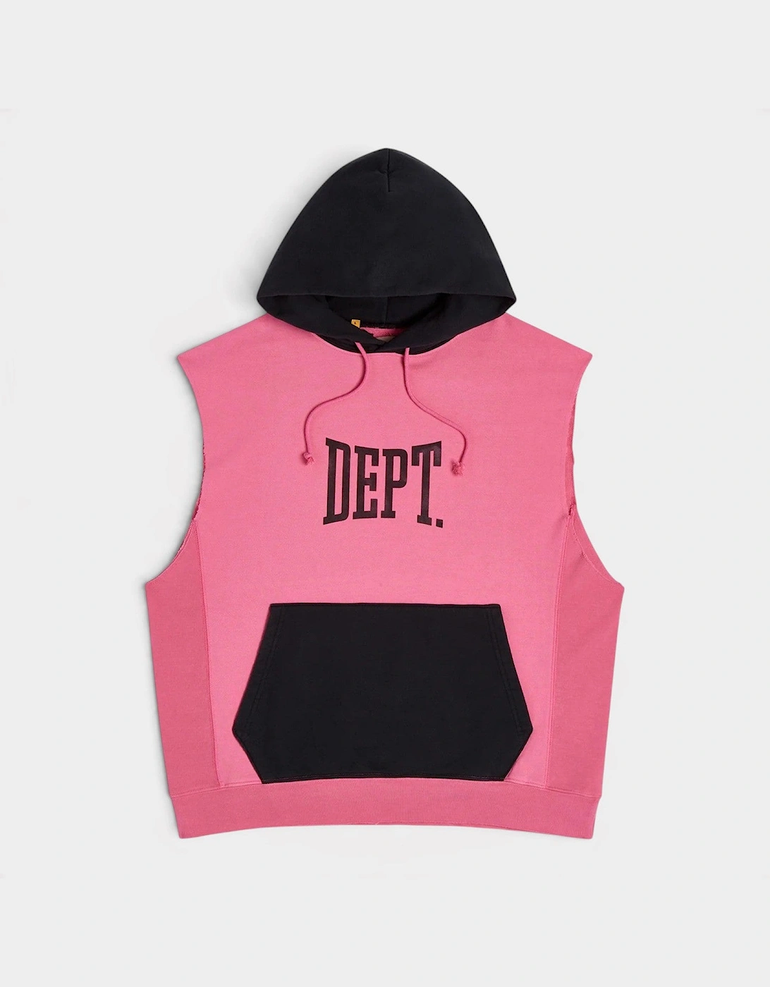 Logo Gym Cut Off Hoodie Flo Pink Black