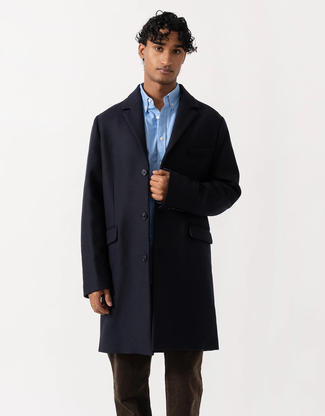 GANT Mens Classic Wool Coat - 433 Evening Blue