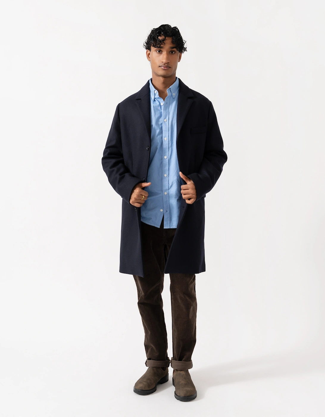 GANT Mens Classic Wool Coat - 433 Evening Blue