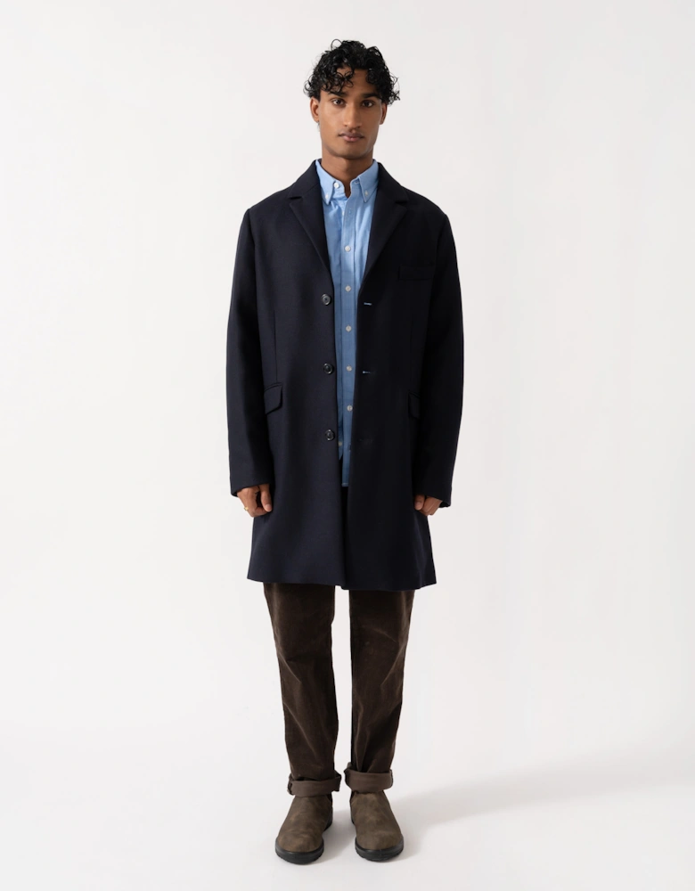 GANT Mens Classic Wool Coat - 433 Evening Blue