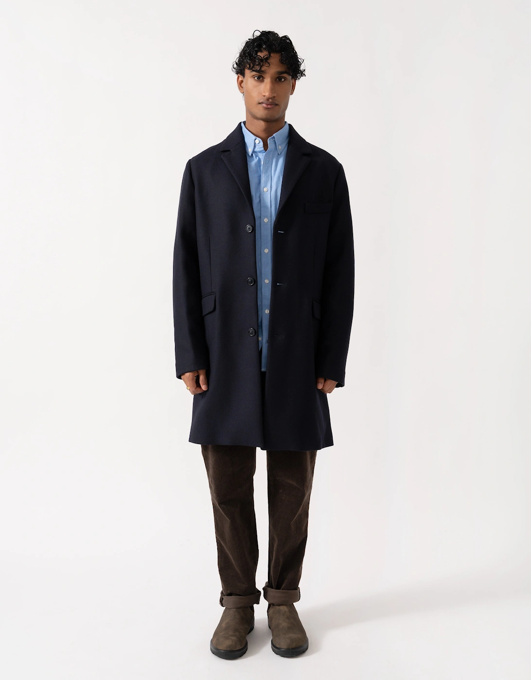 GANT Mens Classic Wool Coat - 433 Evening Blue
