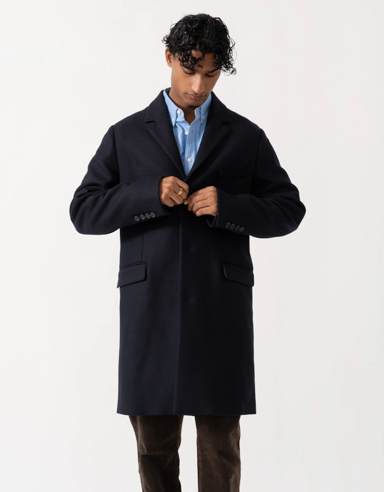 GANT Mens Classic Wool Coat - 433 Evening Blue