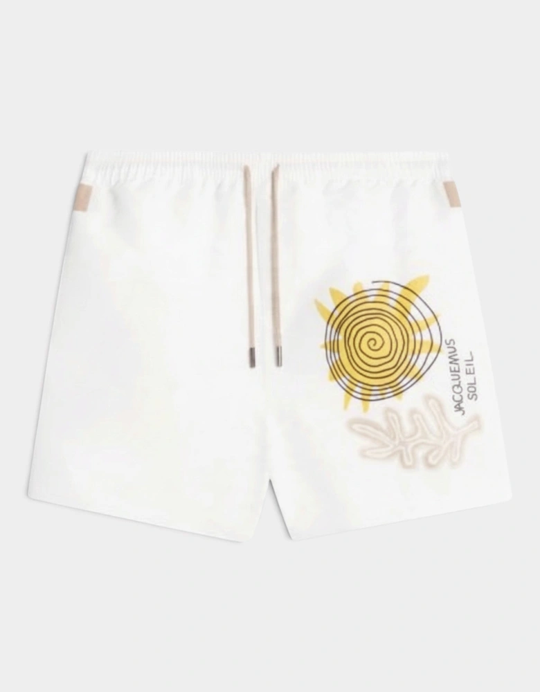 Le Maillot Praia Swim Shorts Beige White