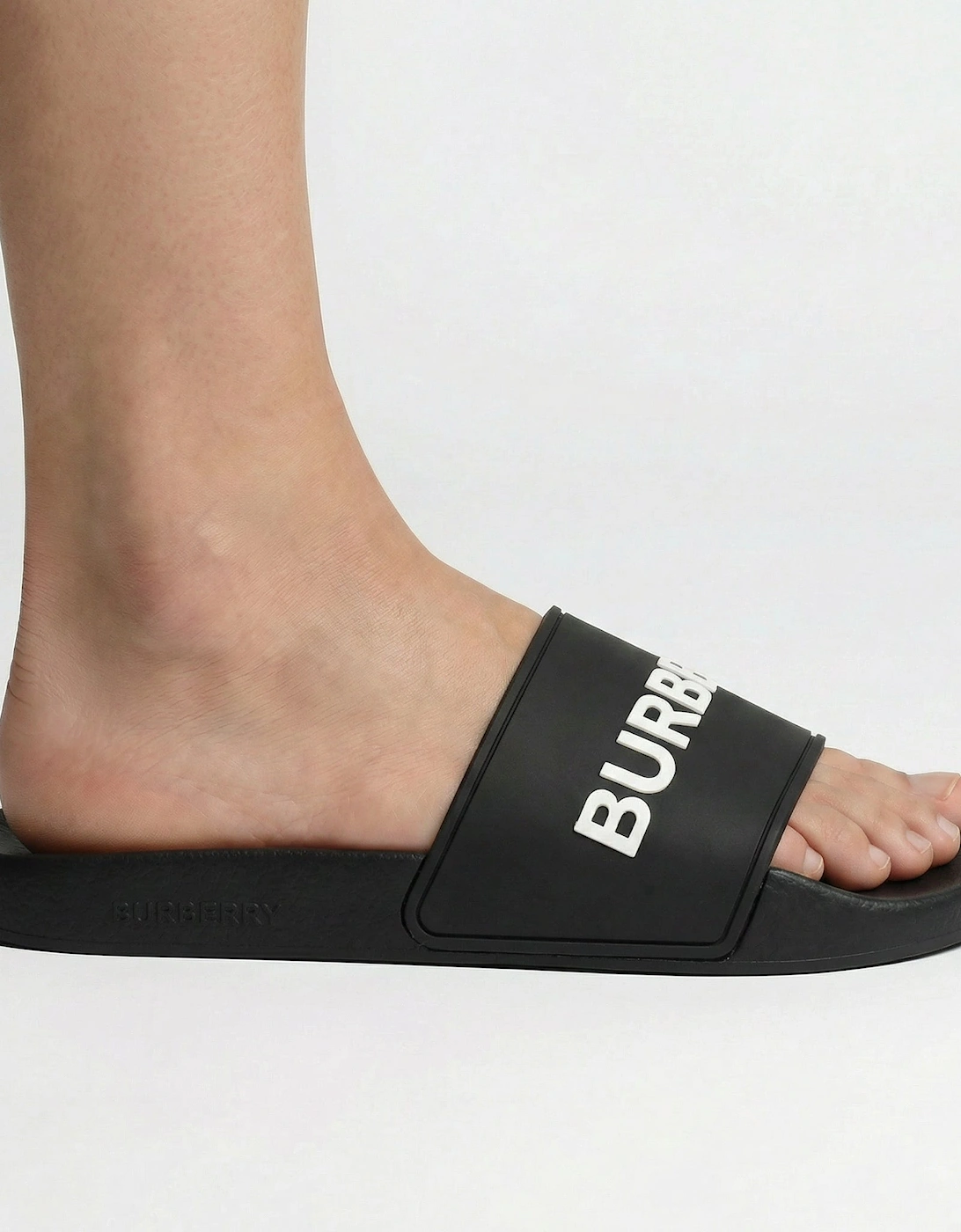 Burberry Logo Tech Furley Sliders Black