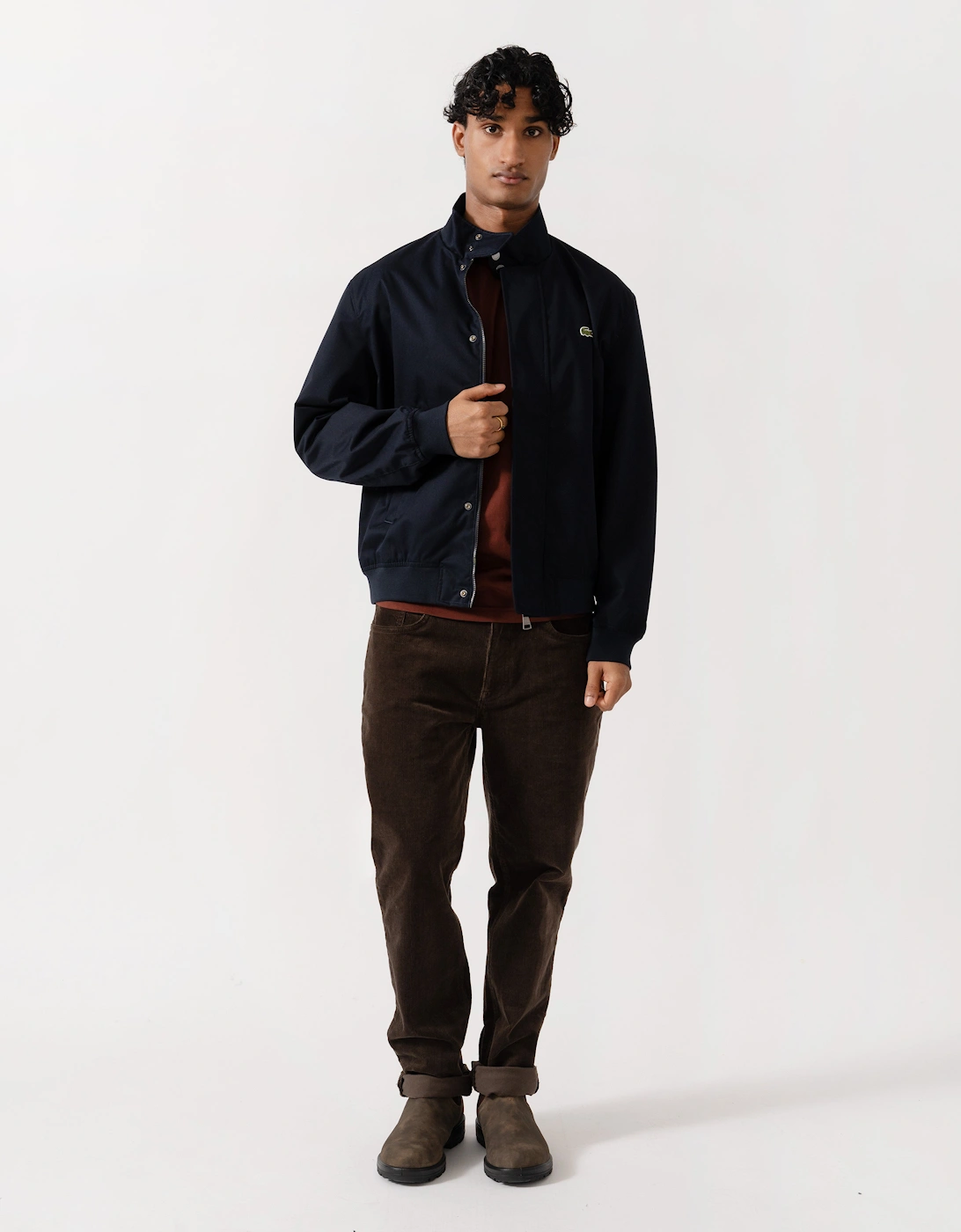 Lacoste Lightweight Water-Repellent Twill Mens Harrington Jacket - Abysm HDE