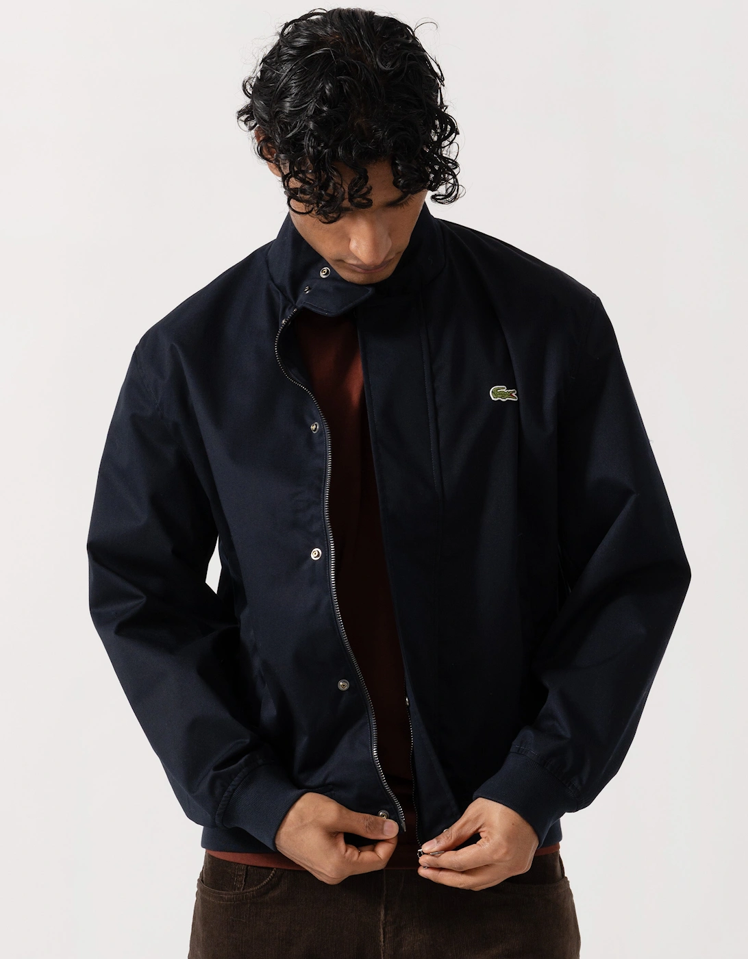Lacoste Lightweight Water-Repellent Twill Mens Harrington Jacket - Abysm HDE