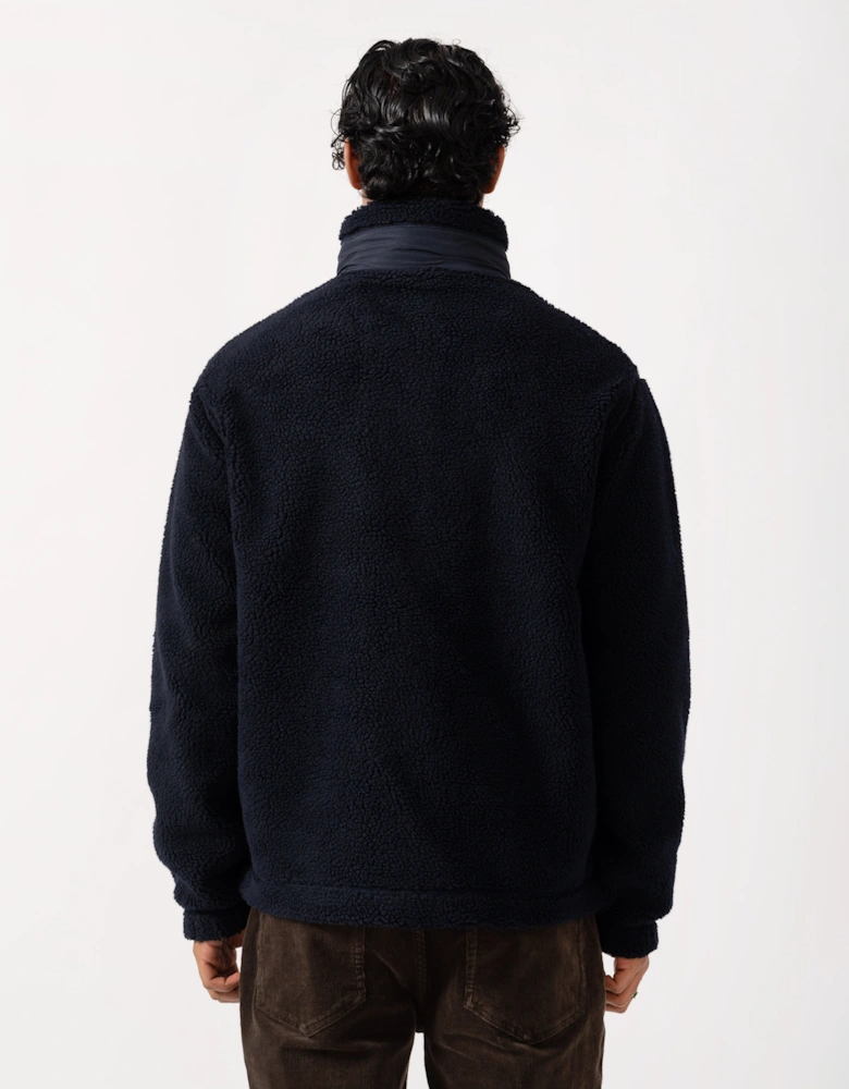 GANT Mens Patch Pocket Fleece Jacket - 433 Evening Blue