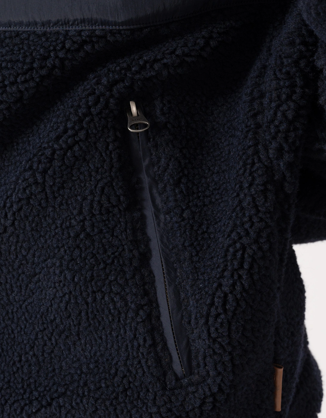 GANT Mens Patch Pocket Fleece Jacket - 433 Evening Blue