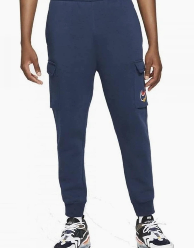 Nike Mens Multi Swoosh Crew Neck Full Tracksuit Set in Navy