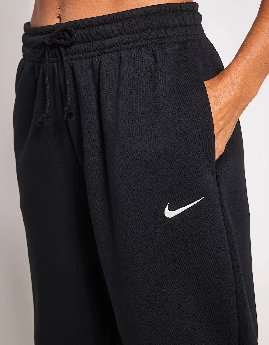 Nike Womens Oversized Phoenix Pullover Hooded Tracksuit in Black