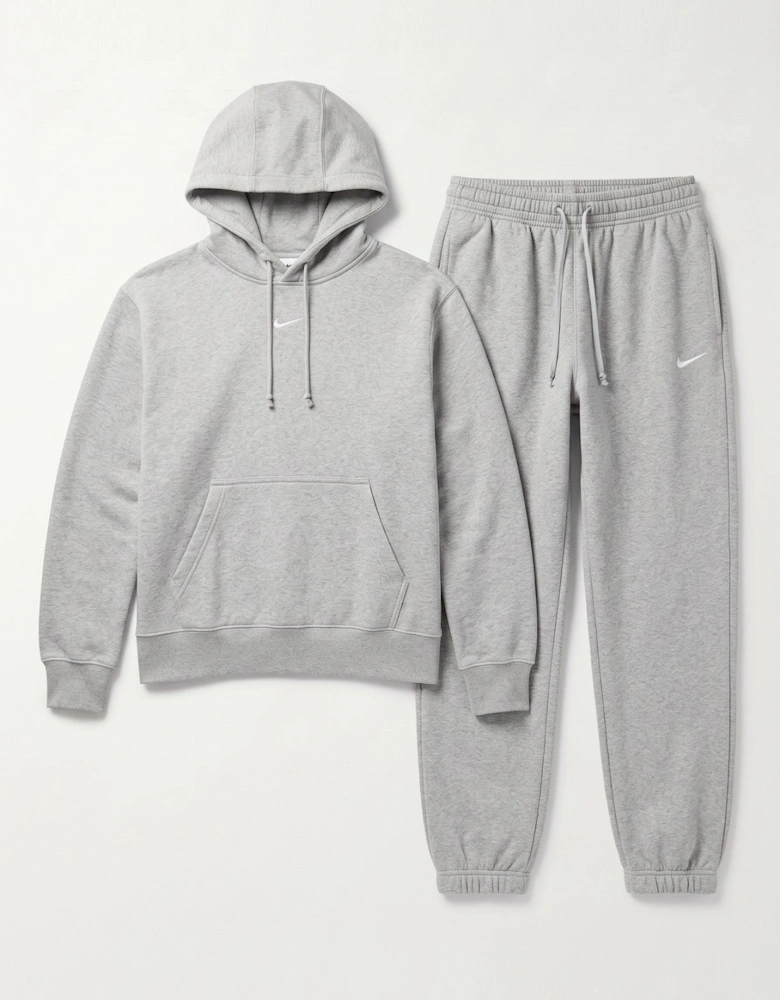 Nike Womens Oversized Phoenix Pullover Hooded Tracksuit in Grey