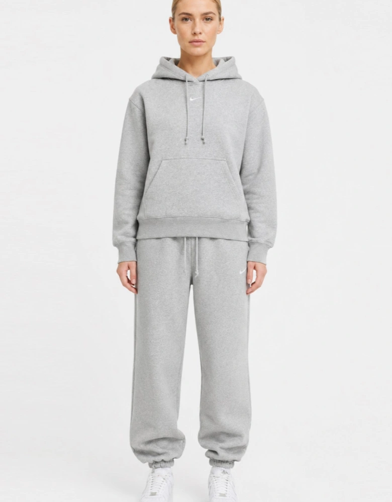 Nike Womens Oversized Phoenix Pullover Hooded Tracksuit in Grey