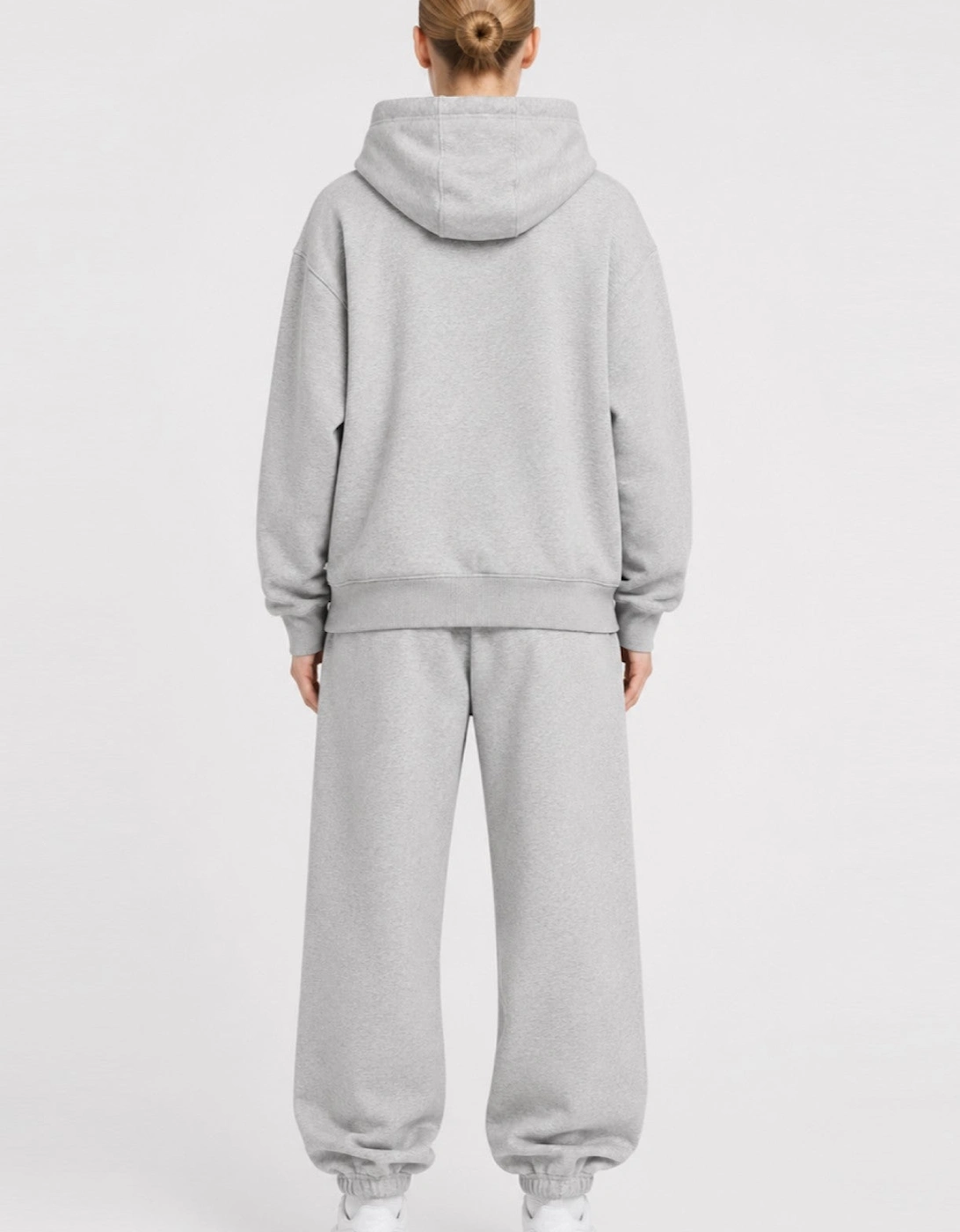 Nike Womens Oversized Phoenix Pullover Hooded Tracksuit in Grey