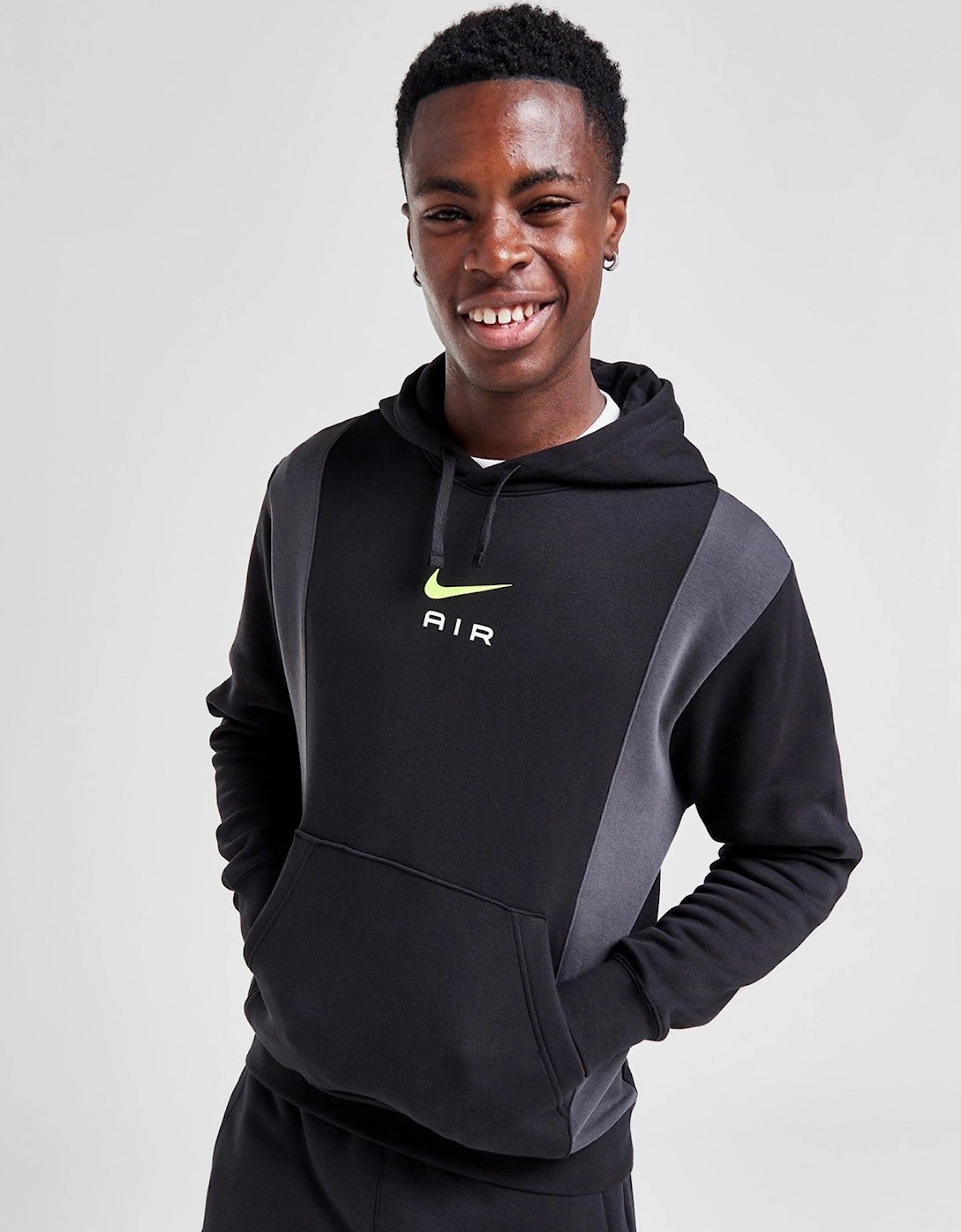 Nike Air Mens Panel Overhead Full Tracksuit Set in Black