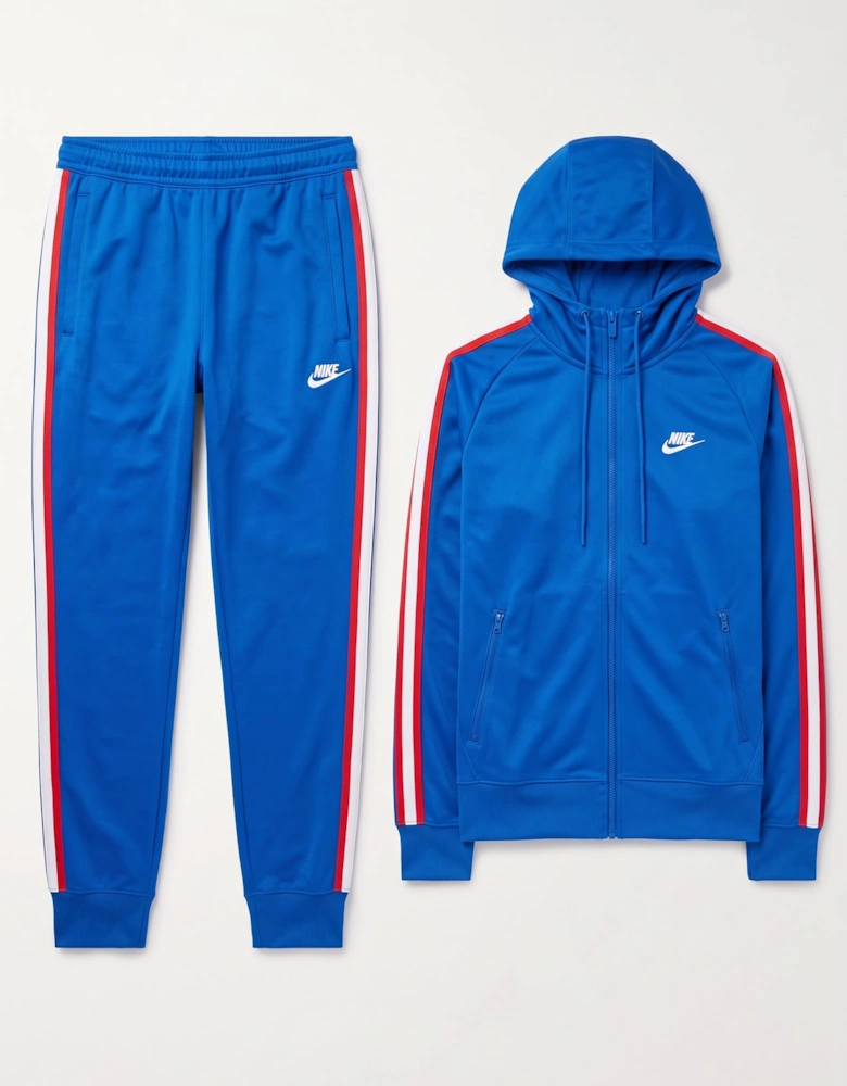 Nike Mens Tribute Poly Full Tracksuit Set in Blue