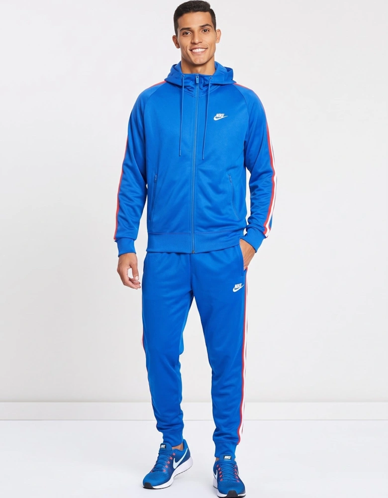Nike Mens Tribute Poly Full Tracksuit Set in Blue