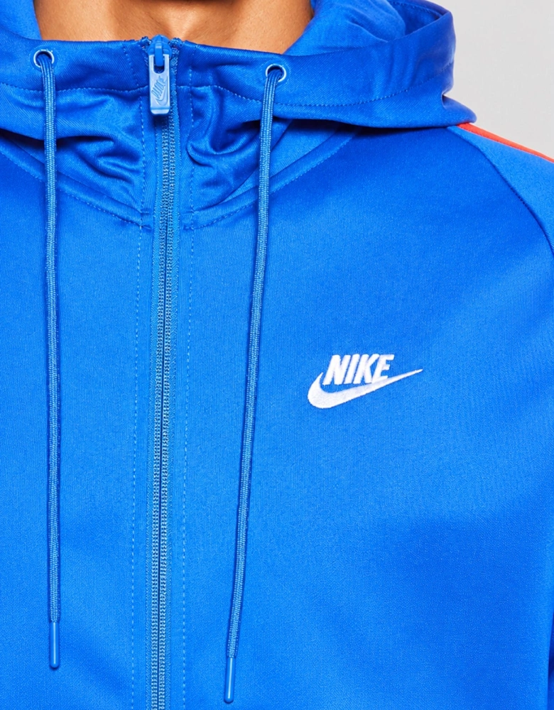 Nike Mens Tribute Poly Full Tracksuit Set in Blue