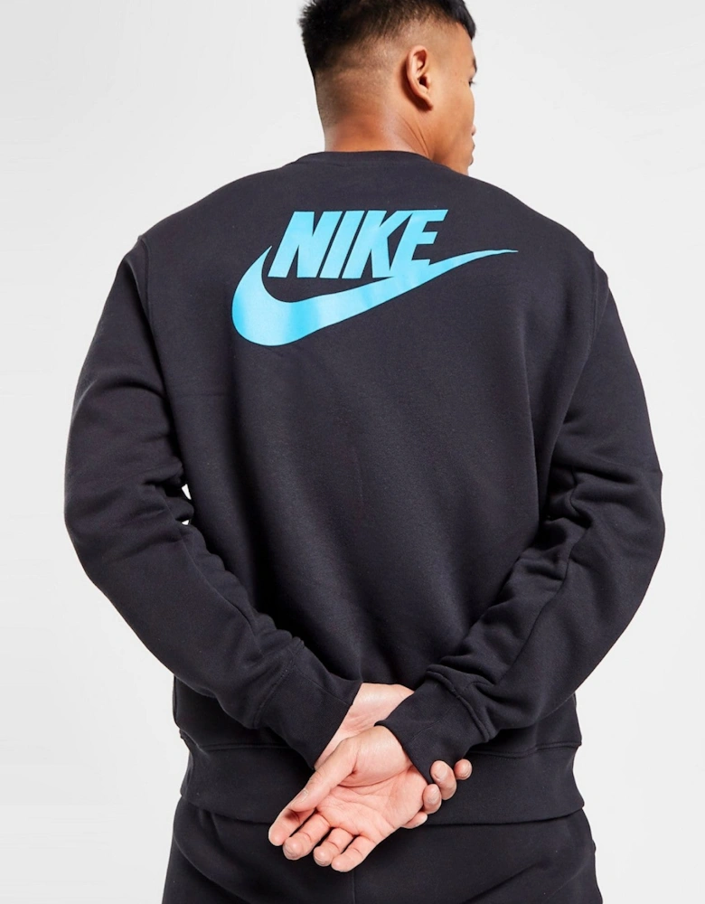 Nike Mens ClubFleece Standard Issue Crewneck Full Tracksuit Set in Black