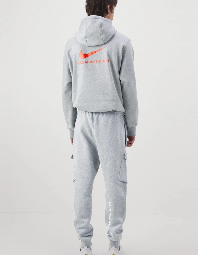 Nike Mens Athletic Fleece Cargo Full Tracksuit Set in Grey