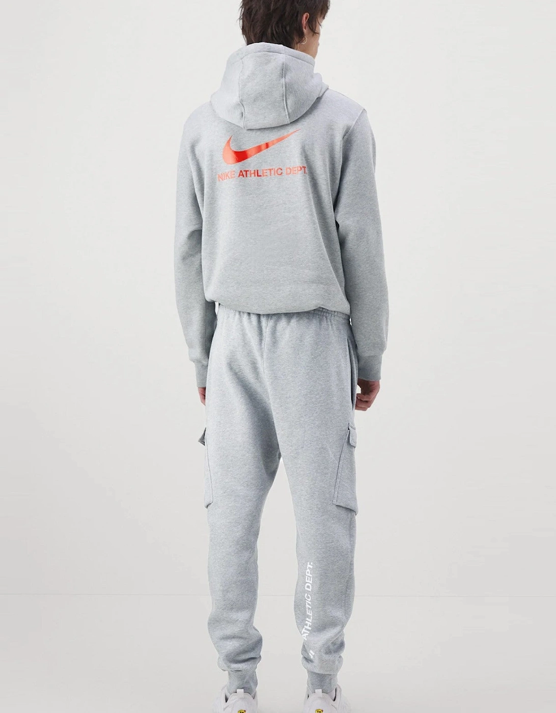 Nike Mens Athletic Fleece Cargo Full Tracksuit Set in Grey