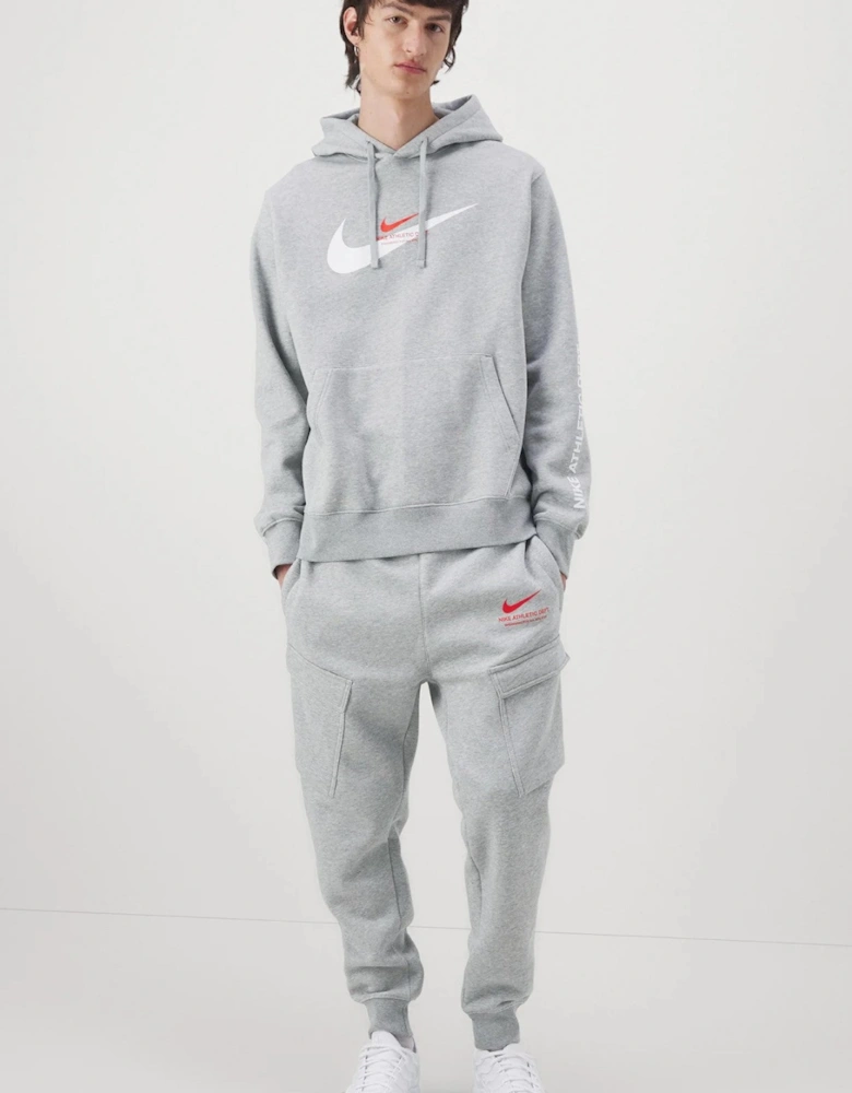 Nike Mens Athletic Fleece Cargo Full Tracksuit Set in Grey