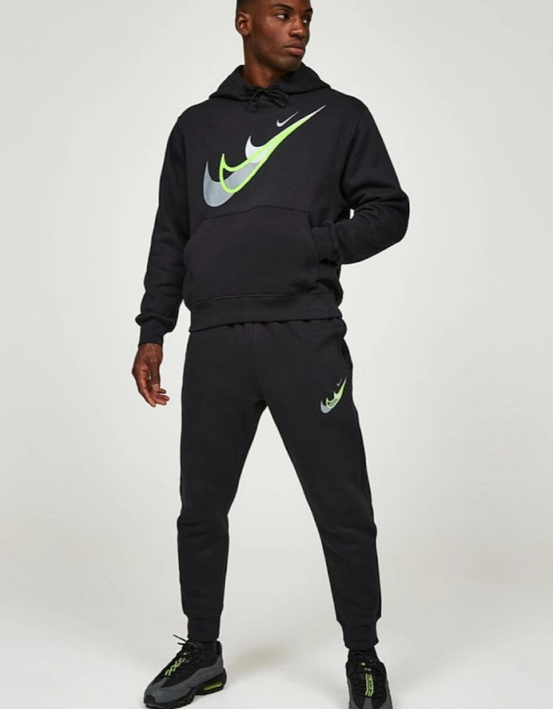 Nike Mens Standard Issue Moto Overhead Full Tracksuit Set in Black