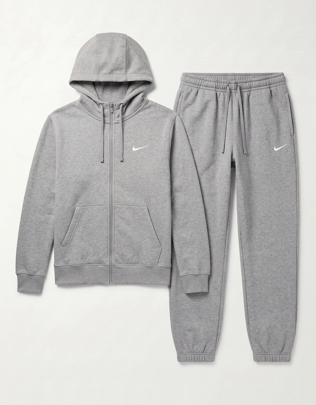 Nike Air Mens Club Fleece Tracksuit Full Set in Grey - Size: MEDIUM