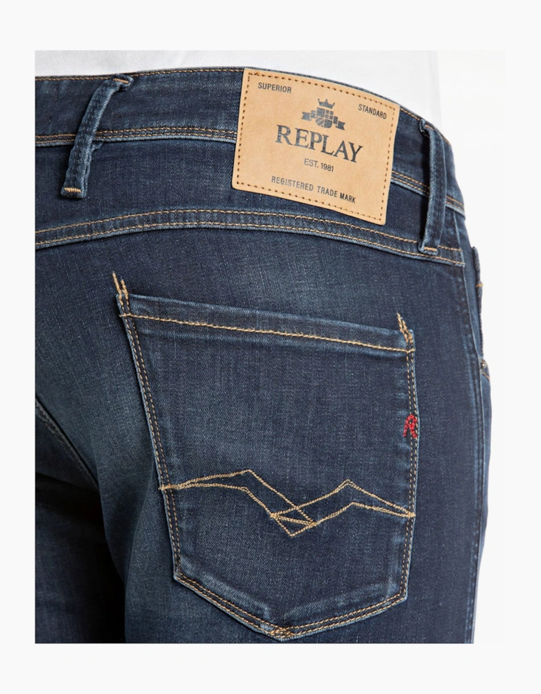 Replay Anbass Slim Fit Jean Power Stretch 10oz Denim Jean BLUE