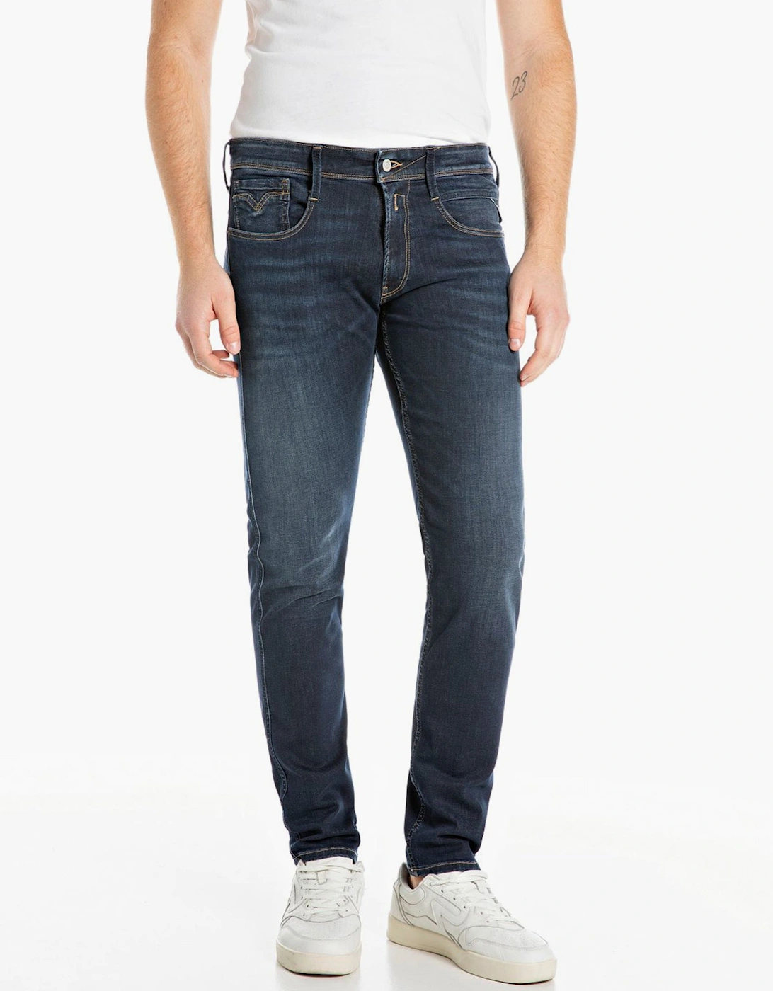 Replay Anbass Slim Fit Jean Power Stretch 10oz Denim Jean BLUE