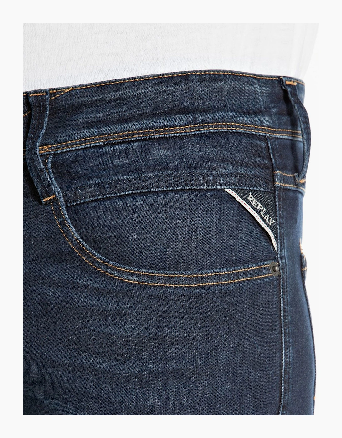 Replay Anbass Slim Fit Jean Power Stretch 10oz Denim Jean BLUE